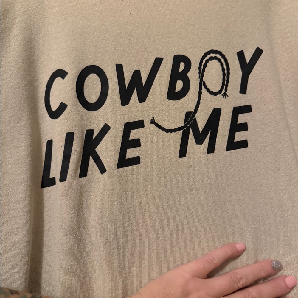 Cowboy Like Me Beige Sweatshirt